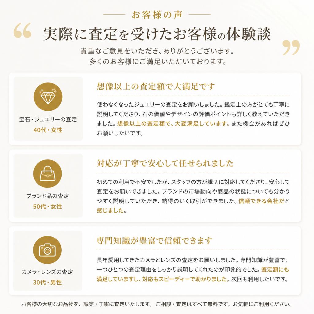 お客様の声 - 体験談