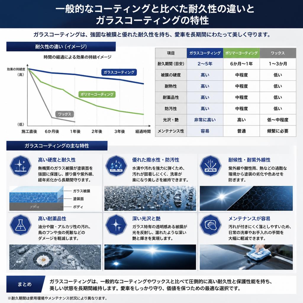 驚異の耐久性！他のコーティングとの違い
