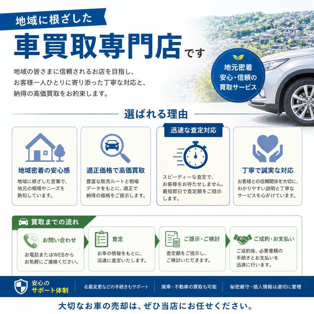 久喜市ならではの安心査定サービス
